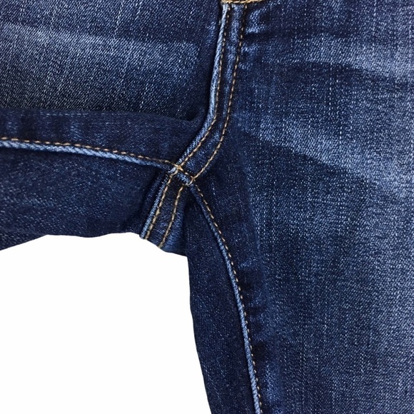 AMERICAN EAGLE Jeans Jegging Overall Dark Wash Stretch Denim Size 8 Regular - Picture 10 of 13